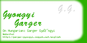 gyongyi garger business card